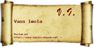 Vass Imola névjegykártya